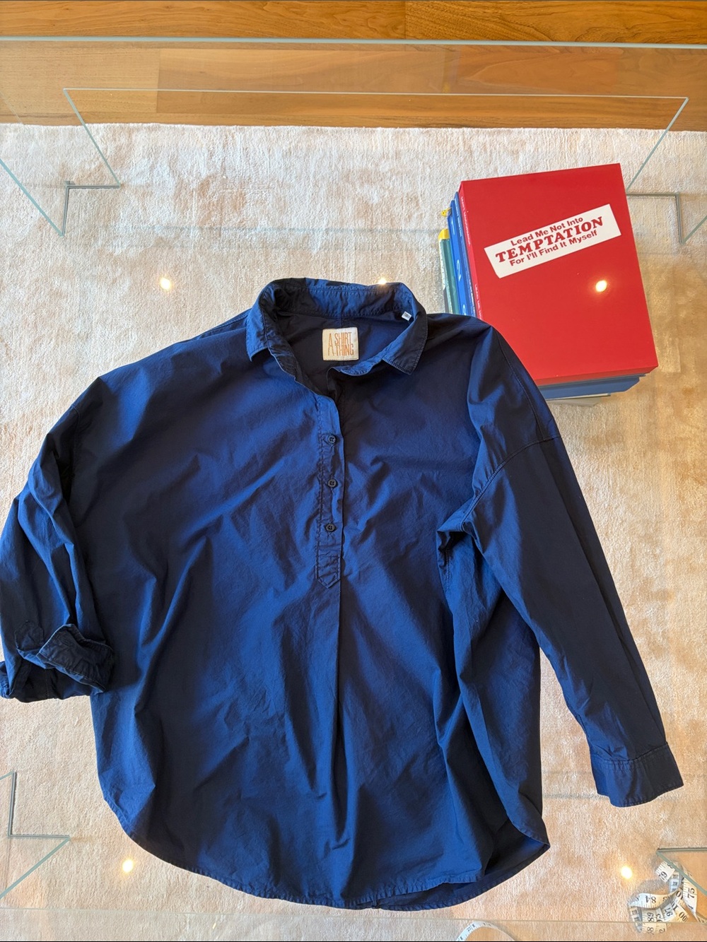 A Shirt Thing Diego Navy Pullover Shirt - size 2